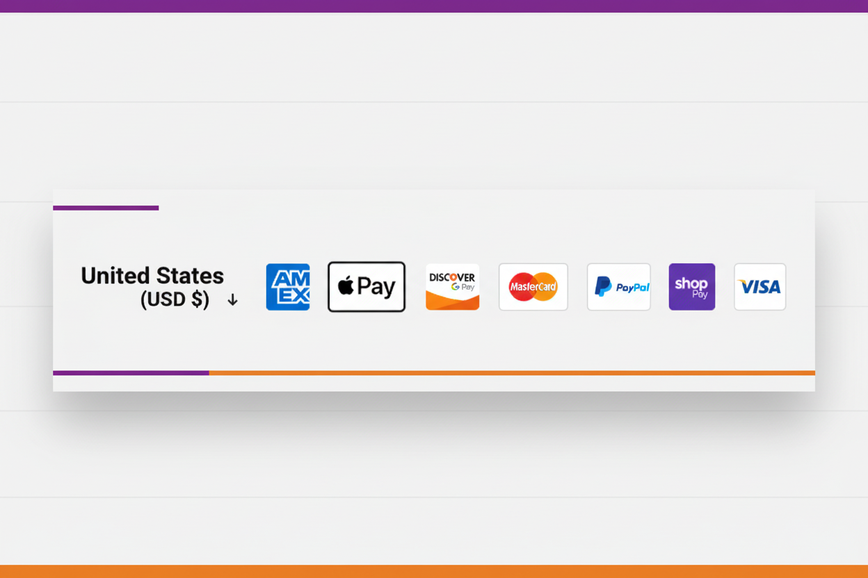 Payment methods disclosure with HMBLEGO branding